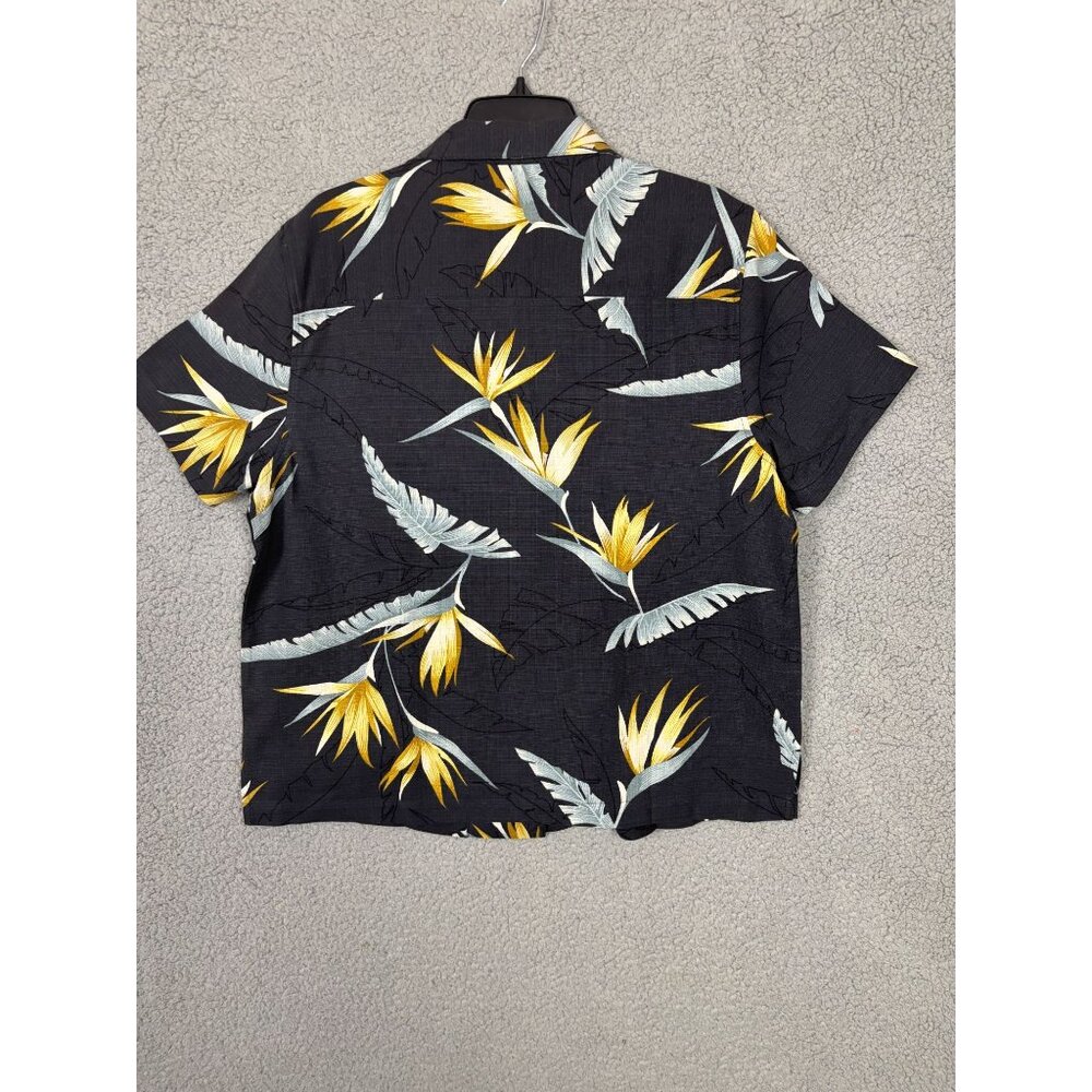 Havana Breeze Bird Of Paradise 100% Silk Hawaiian Shirt Multicolor Large NWT's - Picture 3 of 6